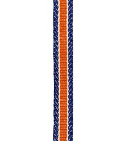 Fineline Stripe Braid Trimming by Ian Mankin Rust/Navy