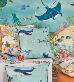 Fintastic Cushion 50 x 50cm by Villa Nova Blue