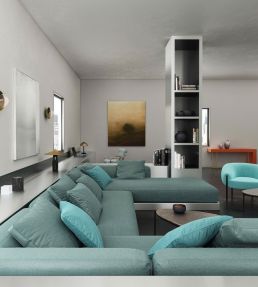 Fiora II Fabric by Wemyss Turquoise