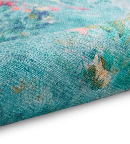 Clarke & Clarke Fiore rug Rose Teal CCFIOTEAWA7615 Rose Teal