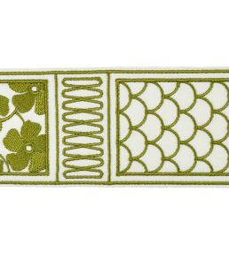 Fiorella Embroidered Braid 60mm Trimming by Houles Prato