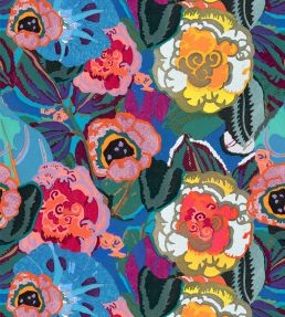 Fiori In Fiore Wallpaper by MINDTHEGAP Blue/Pink