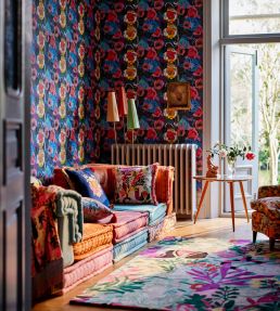 Fiori In Fiore Wallpaper by MINDTHEGAP Blue/Pink