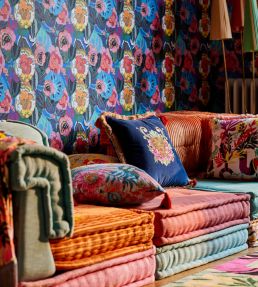 Fiori In Fiore Wallpaper by MINDTHEGAP Blue/Pink