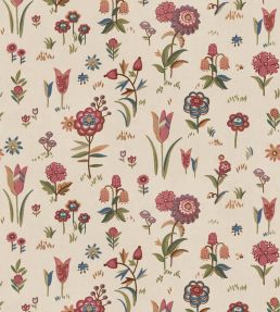 Firle Meadow Wallpaper by Mulberry Home Red/Green