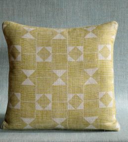 Flag Cushion 43 x 43cm by Fermoie Yellow