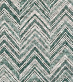 Flame Stitch Fabric by Fermoie Seafoam
