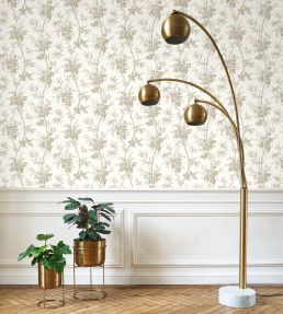 Flanerie Wallpaper by Casadeco Taupe