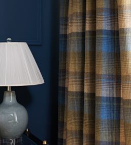 Flavigny Fabric by Nina Campbell Teal/Copper