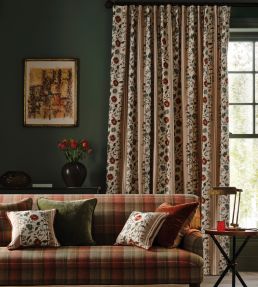 Flavigny Fabric by Nina Campbell Coral/Sage