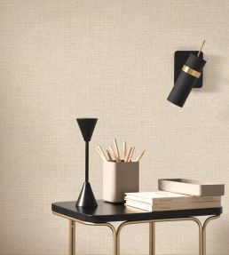 Flax Wallpaper by Casadeco Beige sable