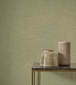 Flax Wallpaper by Casadeco Vert tilleul
