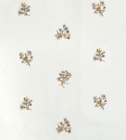 Flax & Field Posy Voile Fabric by Volga Linen Multi/Oyster