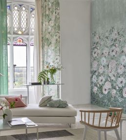 Fleur Blanche Fabric by Designers Guild Eau de Nil