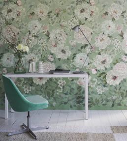 Fleur Blanche Mural by Designers Guild Eau De Nil