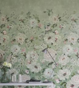 Fleur Blanche Mural by Designers Guild Eau De Nil