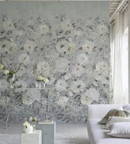Fleur Blanche Mural by Designers Guild Platinum