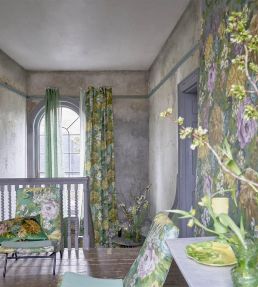 Fleur D'Artistes Fabric by Designers Guild Vintage Green