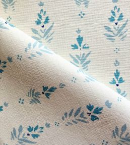 Fleur Fabric by Kate Medlicott Blue-Blue