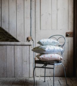 Fleur Fabric by Kate Medlicott Blue-Blue