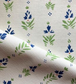 Fleur Fabric by Kate Medlicott Blue-Green