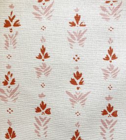 Fleur Fabric by Kate Medlicott Pink-Rust