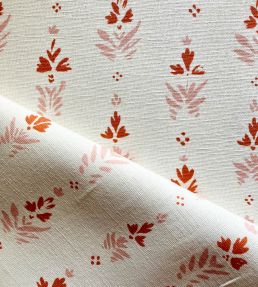 Fleur Fabric by Kate Medlicott Pink-Rust