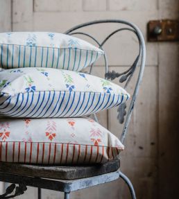Fleur Fabric by Kate Medlicott Pink-Rust