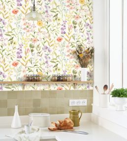 Fleurs Des Champs Wallpaper by Casadeco Bouquet