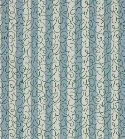 Flo Stripe Fabric by Scion Mist/Jade