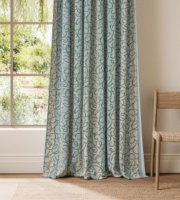 Flo Stripe Fabric by Scion Mist/Jade