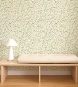 Flo Swirl Wallpaper by Scion Pine