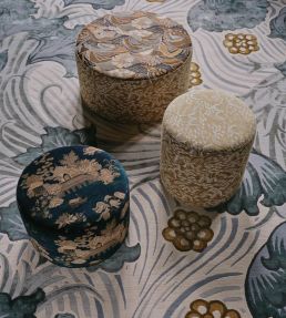 Floating Pavilion Velvet Fabric by Liberty Kelp