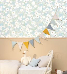 Flora Wallpaper by Caselio Bleu