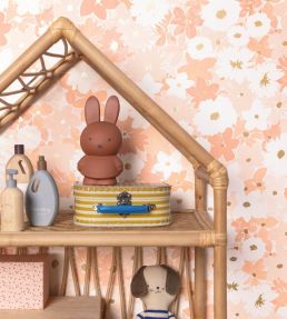 Flora Wallpaper by Caselio Rose layette