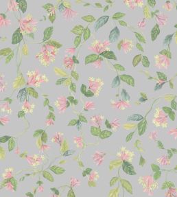 Flora Wallpaper by Cole & Son Rose & Olive on Grey