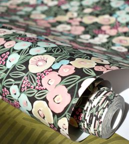 Flora Ditsy Wallpaper by Ohpopsi Midnight