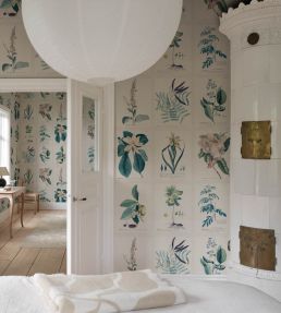 Flora Wallpaper by Sandberg Blue