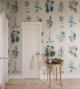 Flora Wallpaper by Sandberg Blue