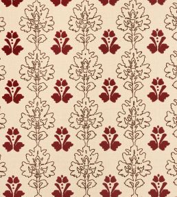 Floral Block Wallpaper by Barneby Gates Chocolate/Red
