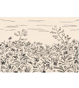 Floral Cave Mural by Tres Tintas Black