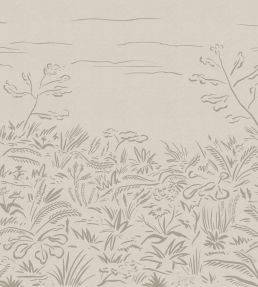 Floral Cave Mural by Tres Tintas Grey