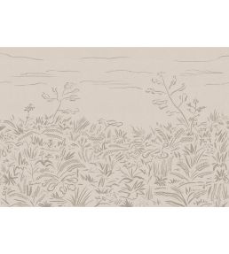 Floral Cave Mural by Tres Tintas Grey