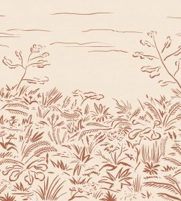 Floral Cave Mural by Tres Tintas Red