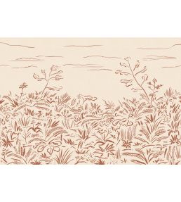 Floral Cave Mural by Tres Tintas Red