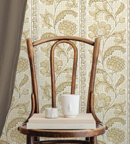 Floral Check Wallpaper by Josephine Munsey Lemon and Salt Ridge