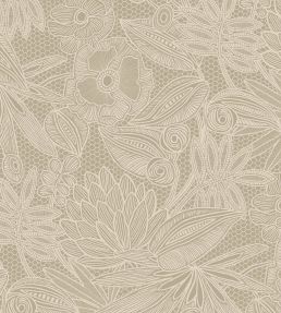 Floral Lace Wallpaper by Eijffinger Green