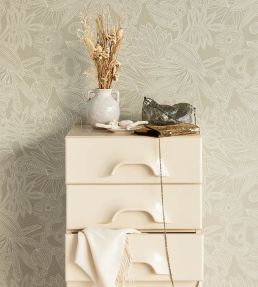 Floral Lace Wallpaper by Eijffinger Green