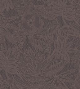 Floral Lace Wallpaper by Eijffinger Taupe/Purple
