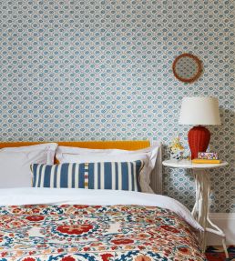 Floral Ogee Wallpaper by DADO 01 Blue